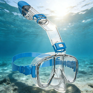 Diving Mask With Snorkel Tube Two Windows Polycarbonate Lenses Adult Beach Snorkeling Equipment - Product Image 2