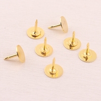 Diskon Besar Warna Emas Kecil 8Mm Kuku Kuningan Pengunci Pin Clutch Belakang Pin Lapel Pin Pin