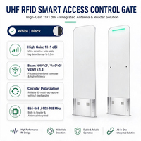 Porte de contrôle d'accès RFID UHF 902-928 MHz 865-868 MHz avec lecteur intégré, antenne PMMA AL intégrée, capteur infrarouge et lumière LED