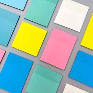 Hot Sale Custom Logo Transparent <b>Sticky</b> <b>Notes</b>, Self-Adhesive Index Stickers, Colorful PET Memo Pad for School - Product Image 3