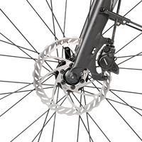 Pour JOYKIE 250W vtt électrique vélo de ville à vitesse unique avec entraînement par courroie et frein à disque hydraulique batterie au Lithium intégrée