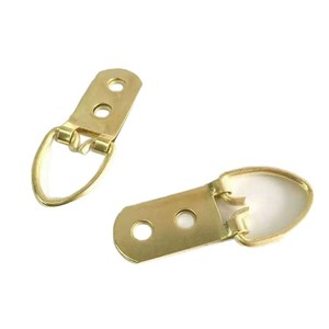 <b>Gold</b> Double Hole Hanging Ring <b>Picture</b> <b>Frame</b> Hook Rectangle Shape Durable Iron Material 3-5kg Load Capacity - Product Image 3