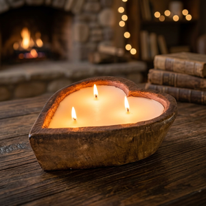 Porte-bougie artisanal en bois de manguier, bol à bougie en bois pour la décoration de la maison et de mariage à prix abordable - Product Image 1