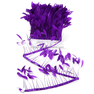 10-45cm Tước Rooster Feather TRIM và rìa may phụ kiện Trims cho quần áo may Craft Feather vật may Nguồn cung cấp - Product Image 6
