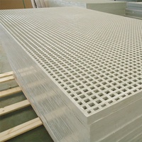Caillebotis en fibre de verre robuste haute résistance bandes de roulement d'escalier en fibre de verre maille de grille en plastique renforcé coupe personnalisée en fibre de verre Grp
