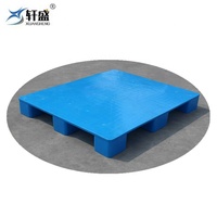 Comida cerrada 3 corredores tipo 3 patas cubierta sólida HDPE Euro palé de plástico de 4 vías plástico Euro 3 patines paletas ventiladas