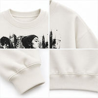 Sweat-shirt en molleton à col rond avec motif imprimé, 100% coton, impression DTG DTF, manches longues, pull-over décontracté, vêtements streetwear urbains