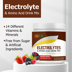 Mélange en poudre de boissons électrolytiques et d'acides aminés à marque privée : Potassium, Sodium, BCAA, L-Glutamine pour l'hydratation globale et la santé musculaire - Product Image 6