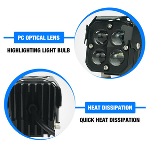Sistemi di Illuminazione per Moto LiuHJG, Fari Fendinebbia Bicolore <span class=keywords><strong>con</strong></span> <span class=keywords><strong>Occhi</strong></span> del Diavolo <span class=keywords><strong>Rossi</strong></span>, Luce Spot LED per Moto 12-80V - Product Image 5