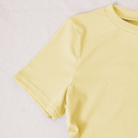 Ensemble tendance deux pièces pour filles, haut court à manches courtes et jupe taille haute pour l'été
