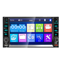 Reproductor MP5 para Coche de 7" 2 Din para Toyota Universal, Estéreo con CarPlay/USB/FM/SD/BT y Mirror Link para iOS/Android