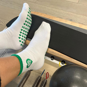 Hot Sale Stripped Custom Logo Pilates <strong>Socks</strong> Grippy Yoga Pilates Reformer <strong>Socks</strong> Anti Skid Non Slip Indoor Dance Sports Grip <strong>Socks</strong> - Product Image 3