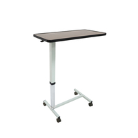 Table de chevet réglable et pratique sur roulettes, plateau mobile avec roues pour personnes âgées, patients, soins à domicile, lit d'hôpital