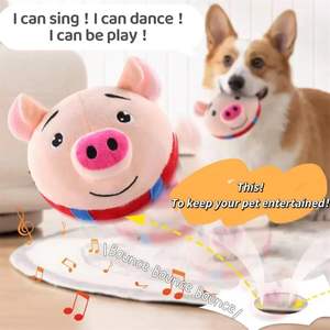 Jouets pour animaux de compagnie rebondissants mobiles mobiles et grinçants pour chiens, jouets électroniques en peluche pour chiens - Product Image 3