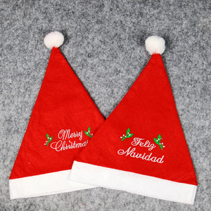 Gorro de Santa Claus Bordado en Fieltro Sin Tejer, Económico, de Alta Calidad, Decoración Navideña Personalizada - Product Image 5