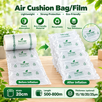 Film à coussin d'air FENYU pour machine à coussin d'air, rouleau PE vert transparent, largeur 200 mm
