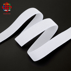 Nhà Máy 2 Cm 2.5 Cm Dệt Chống Trượt Gân Trắng Đồng Bằng Ban Nhạc Đàn Hồi Cho Quần Áo Giày Dây Thắt Lưng Thể Thao Quần Hành Lý Túi - Product Image 3