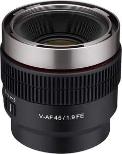 Objectif cinéma plein format Samyang 45 mm T1.9 pour filtre E-58 mm, construction en alliage d'aluminium, objectif compact et léger - Product Image 5