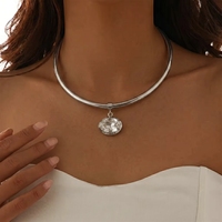 Collar con Colgante Ovalado de Circonita Cúbica Chapado en Oro de 18K, Cadena de Acero Inoxidable con Circonita Cúbica 5A, Joyería Resistente al Deslustre y al Agua
