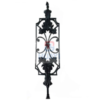 Balustre décoratif en fonte à motifs, revêtement poudré anti-résistant, pour pièces d'escalier intérieur