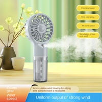 Ventilateur de poche à pulvérisation simple USB Rechargeable Portable alimentation en eau extérieure humidifier la ménage en plastique quatre vitesses du vent