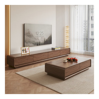 Meuble TV en noyer minimaliste Table basse Simple moderne petit appartement salon lumière luxe étroit meuble TV armoire basse