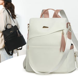 Nuovissimo Zaino di Tendenza Portatile Impermeabile Antifurto in PU di Lusso con Contrasto di Colore, Borsa a Doppia Spalla dal Design Unico per Donne - Product Image 2