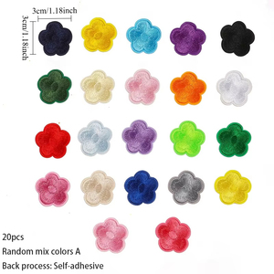Piccoli Toppe Ricamate a Forma di Fiore di Prugna Termoadesive per <span class=keywords><strong>Vestiti</strong></span>, <span class=keywords><strong>Motivi</strong></span> Fai-da-Te, Accessori per <span class=keywords><strong>Abbigliamento</strong></span> - Product Image 3