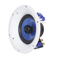 Haut-parleur de plafond coaxial bidirectionnel sans bordure avec cône en polypropylène et mica pour un son Hi-Fi haute performance intégré au plafond