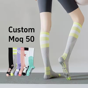Calcetines Largos Profesionales Moldeadores hasta la Rodilla de Algodón y Spandex – Calcetines Elásticos de Compresión para Hombres y Mujeres, Ideales para Fitness, Running, Yoga y Uso Doméstico - Product Image 4