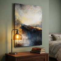 Décoration d'intérieur, peinture à l'huile peinte à la main sur toile, art mural encadré avec impression numérique