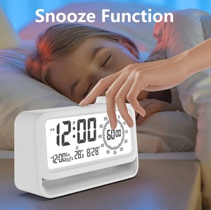 <span class=keywords><strong>LCD</strong></span> Digital Despertador com Temporizador Visual Brilho Ajustável Temperatura Calendário 12/24 Horas <span class=keywords><strong>Display</strong></span> Contagem regressiva Contagem até - Product Image 6