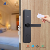 Serrure de porte magnétique intelligente RFID pour hôtel LOCKAI K8, en alliage d'aluminium durable, antivol, étanche, avec carte mémoire, installation facile