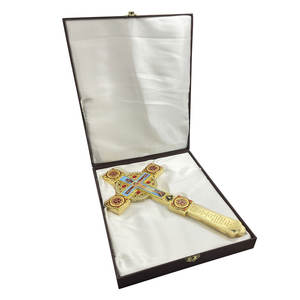 HT天主教十字架十字架耶稣基督灵感家居装饰虔诚礼品手工教堂十字架与彩色石头 - Product Image 5