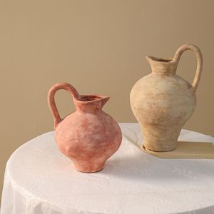 Ensemble de vases <span class=keywords><strong>en</strong></span> céramique de style <span class=keywords><strong>pichet</strong></span> <span class=keywords><strong>en</strong></span> <span class=keywords><strong>terre</strong></span> cuite - Vases décoratifs rustiques artisanaux pour la maison - Product Image 1