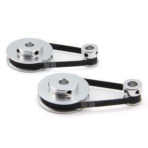 2Kit 2GT Synchronous Wheel 20 60 Teeth 8mm Bore Aluminum Timing <strong>Pulley</strong> with 2pcs Length 200mm Width 6mm Belt - Product Image 1