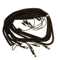 Câble d'extension audio pour microphone de bus touristique en spirale, fil de cuivre isolé PE 4x24 AWG personnalisé, 300-500V