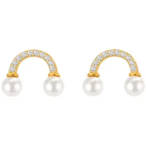 manufacturer direct sale fashion jewelry delicate and dainty s925 silver needle Rainbow pearl earrings Women jewels
