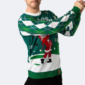 Suéter Navideño Personalizado para Hombre, Tejido, Holgado, con Dibujos Animados, Nuevo Estilo para Otoño e Invierno, Jersey de Punto para Hombre - Product Image 1