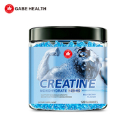 Gommes à la créatine monohydrate saveur myrtille pour la croissance musculaire, la force et l'endurance, gommes à mâcher pour adultes, compléments alimentaires