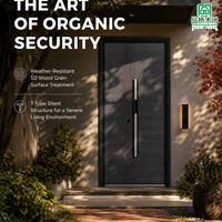Porte d'entrée silencieuse en forme de T de qualité supérieure avec grand écran HD de 10 pouces et remplissage en feuille d'aluminium pour maison moderne