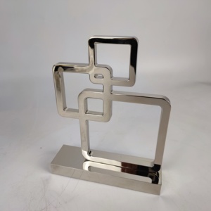 Cadre en métal argenté de petite taille en aluminium et fer pour la décoration de <span class=keywords><strong>salon</strong></span>, arts métalliques pour chambre d'amis, vente en gros d'usine - Product Image 5