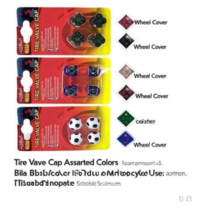 ฝาครอบวาล์วยางรถยนต์ คละสี ดีไซน์รูปจอบสีดำ สำหรับใช้กับรถยนต์ รถบรรทุก รถจักรยานยนต์ - Product Image 2