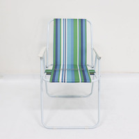 Chaise de plage pliante d'extérieur avec ressort, portable et pliable pour le camping, la terrasse, le jardin, l'hôtel, la cour et le bord de la piscine