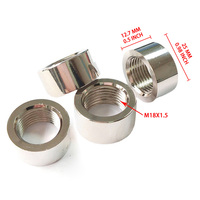 Écrou de soudure en acier nickelé M18x1.5 |   Port de capteur usiné CNC pour systèmes d'échappement automobiles