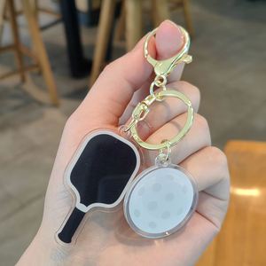 Nouveau porte-clés créatif de pickleball, écologique, léger, en polyester, multicolore, cadeau sportif pour sacs, portefeuilles, clés de voiture - Product Image 1