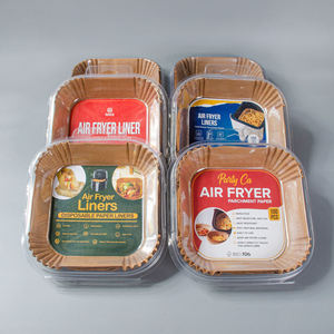 Cooking <strong>Air</strong> <strong>Fryer</strong> <strong>Liner</strong> Disposable Customized Ceramic Coating Recyclable <strong>Air</strong> <strong>Fryer</strong> Paper <strong>Liners</strong> - Product Image 1