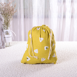 Tái Chế Giá Rẻ Khuyến Mãi Tái Sử Dụng Có Thể Gập Lại Biểu Tượng Tùy Chỉnh In Quà Tặng Dễ Thương Đóng Gói Vải Bông Dây Rút Túi - Product Image 5