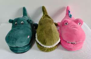 Высококачественные Супермягкие крокодиловые теплые Мультяшные аниме детские тапочки зимние милые мягкие комфортные рождественские подарки - Product Image 4