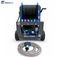 Machine de nettoyage d'égout haute pression pour tuyau en béton 200BAR 84L
